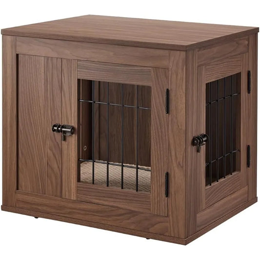 Furniture Style Dog Crate for Small Dogs, Cats, Min Pigs, Rabbit, Indoor Aesthetic Puppy Kennel, Modern Decorative Wood Wire Pe