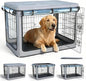 Dog Crate Cover (Cover Only) - Heavy-Duty Waterproof Design | Universal Fit for 42-Inch Metal Mesh Dog Crates