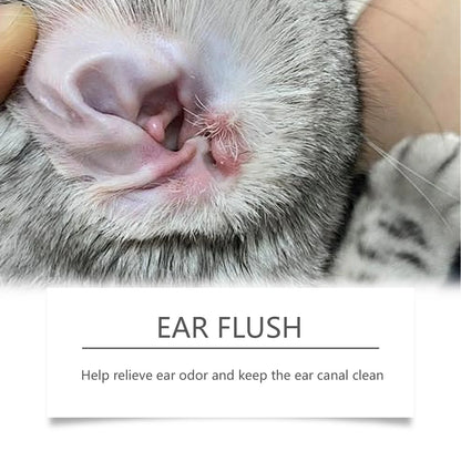 Cat Dog Ear Cleanser Relieve Discomfort Remove Ear Mite Dirt for Odor Control Itch Relief Pet Ear Care Cleaning Products 100ml