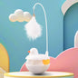 {QTG333} Tumbler Cat Teaser Toy With Removable Feathers & Bells - Self Amusing Kitten Play Wand Easy To Clean And Reassemble