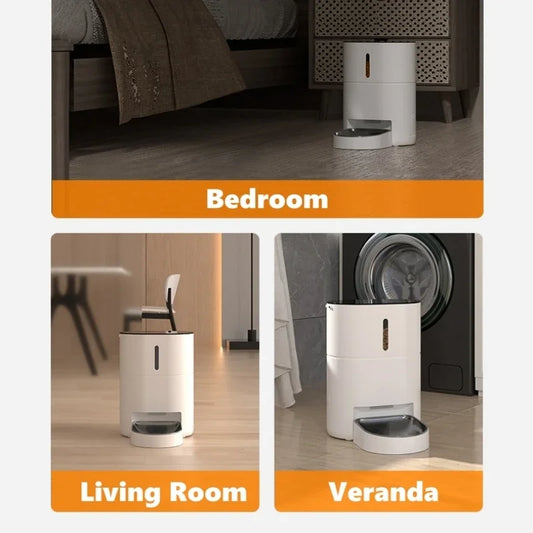 Video Automatic Pet Feeder with HD Camera, Food Dispenser for Cats and Dogs WiFi Smart Feeder with Camera 4L 2-Way Audio,Mobile - Pet Suppie