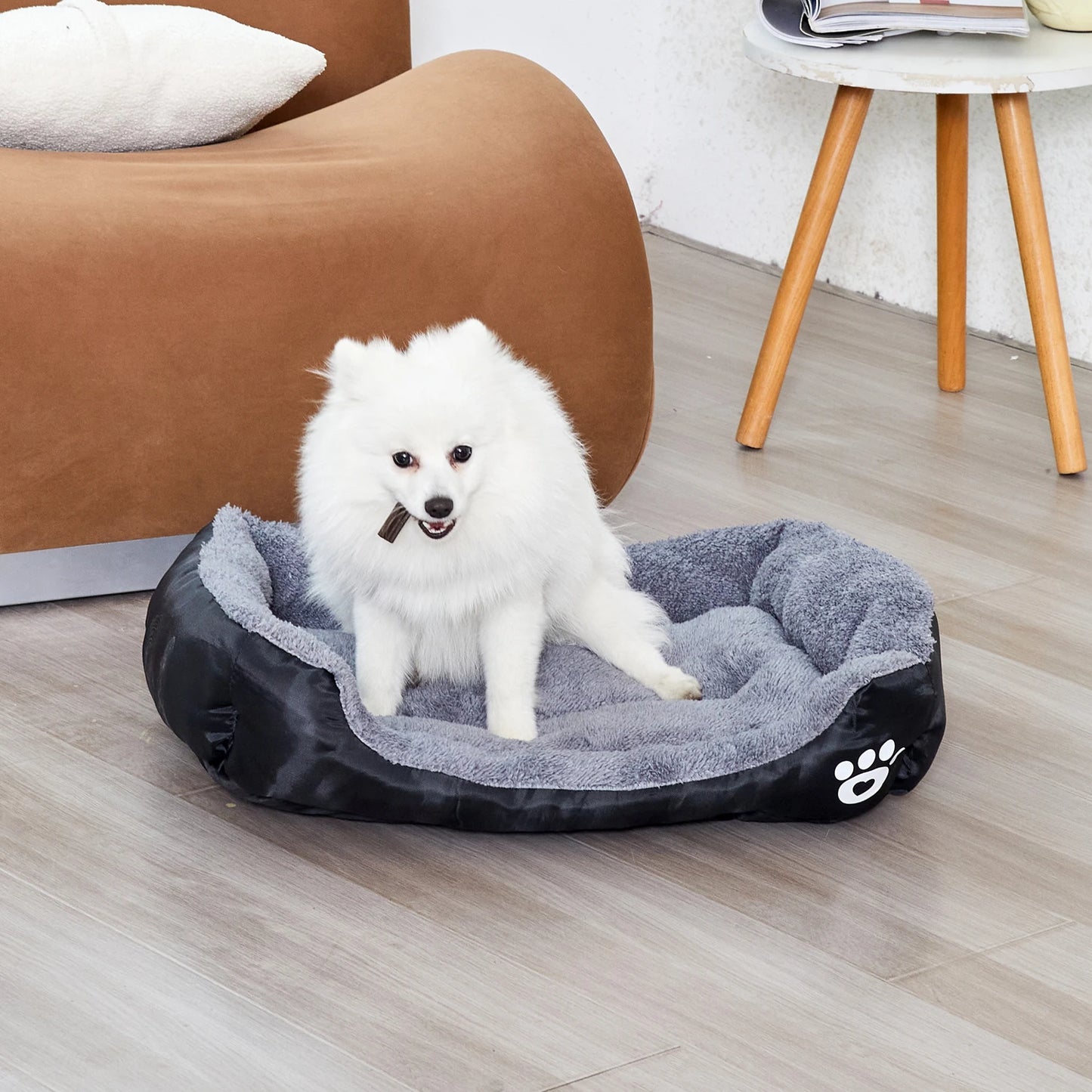 Square Large Dog Bed Soft Cat Sleeping Sofa Winter Warm Basket for Dog Waterproof Dog House for Small Cat Kennel Accessories
