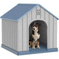 38in Large Outdoor Dog House,Durable Water Resistant Resin Dog House,Doghouse for Small to Large Dogs Indoor or Outside