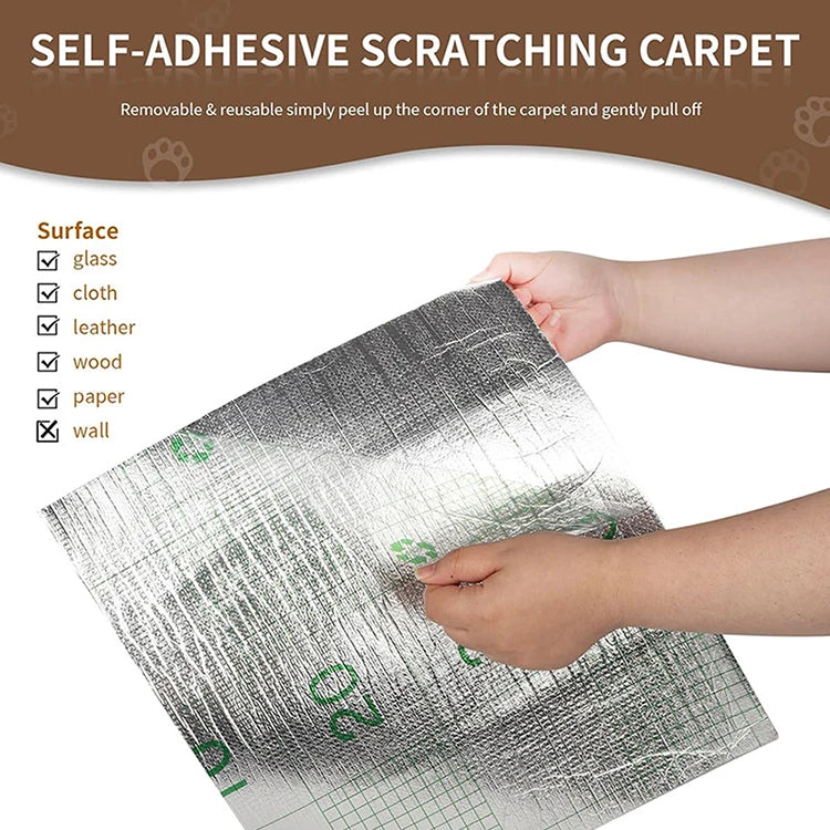 Cat Scratcher Sofa Protector Cats Scratcher Pad Board Protection Trimmable Self-adhesive Carpet Corner Wall DIY Cat Scratch Mat