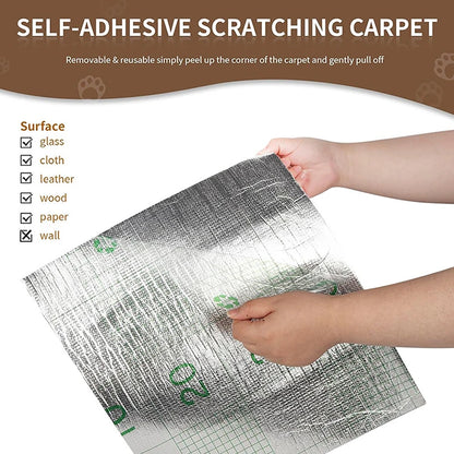 Cat Scratcher Sofa Protector Cats Scratcher Pad Board Protection Trimmable Self-adhesive Carpet Corner Wall DIY Cat Scratch Mat
