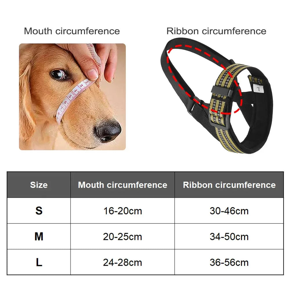 Breathable Pet Mouth Cover Adjustable Tactical Dog Muzzle Anti Bite Semi Closed Dogs Mask for Puppies Pet Large Dogs Accessories