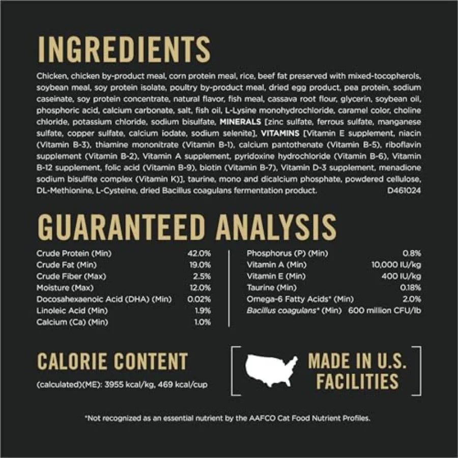 Kitten Food Complete Essentials Cat Kibble Shredded Blend Chicken and Rice Formula