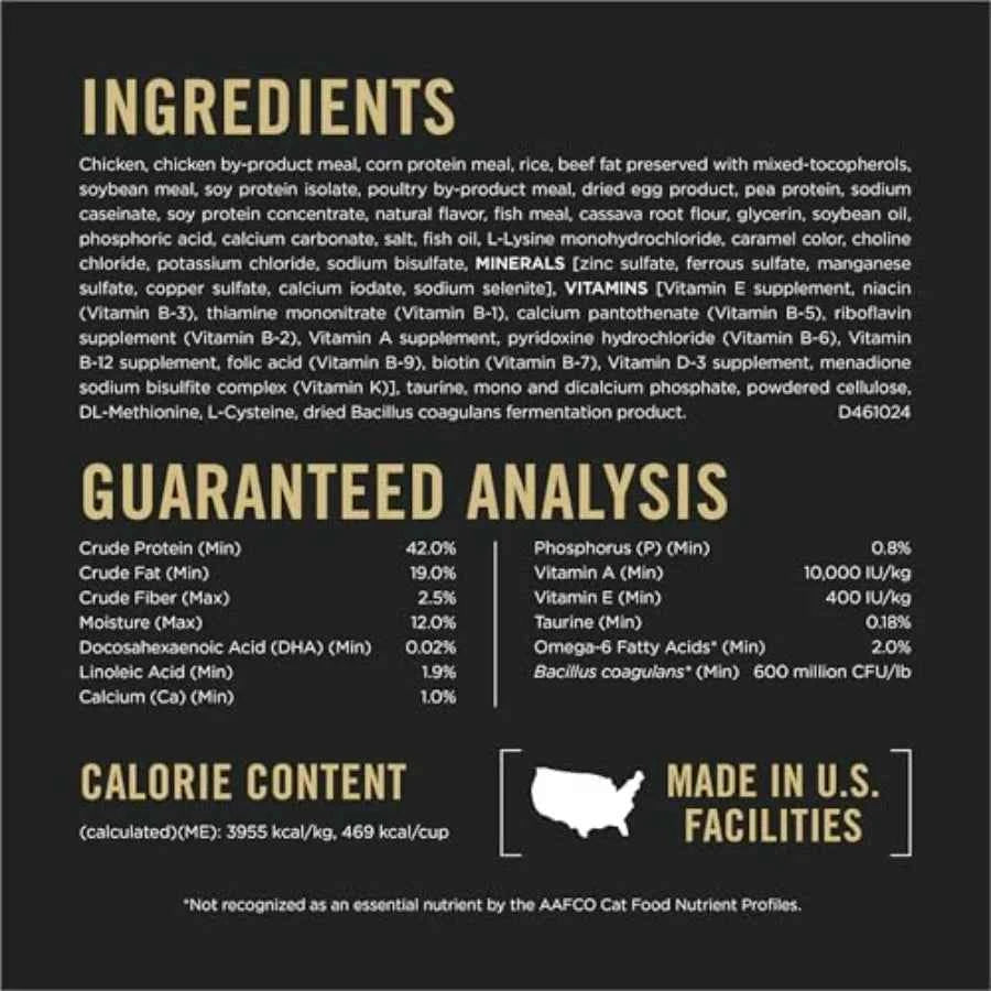 Kitten Food Complete Essentials Cat Kibble Shredded Blend Chicken and Rice Formula