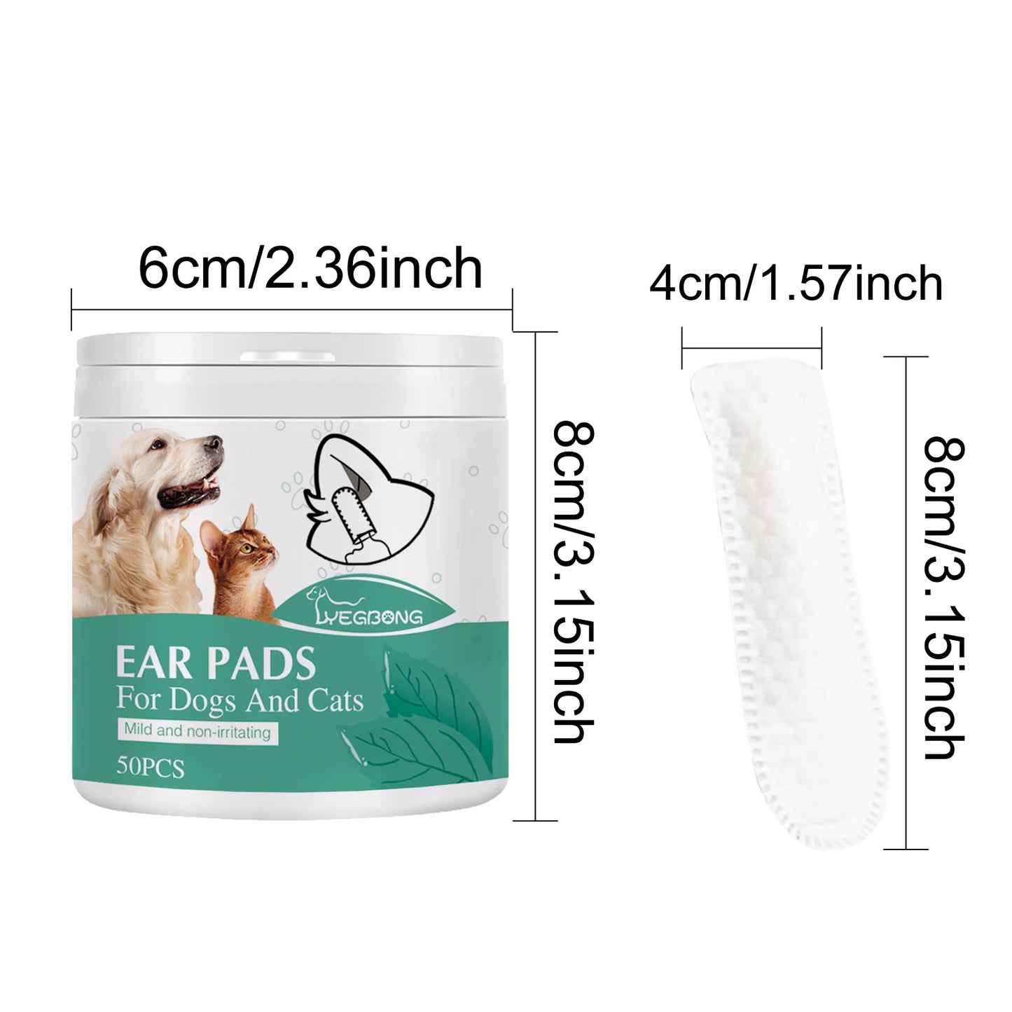 Pet Cleaning Finger Wipes Cats Dogs Remover Eye Tear Ear Mite Stains Disposable Cleaner Wipe Non-irritating Pets Beauty Products