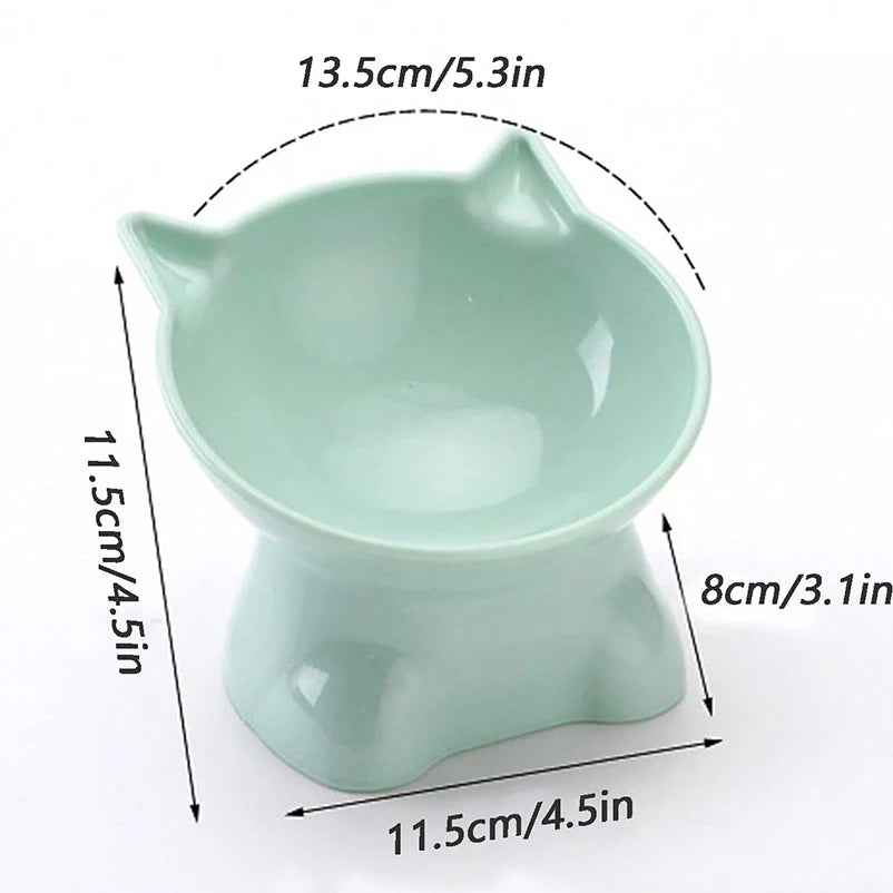 Hot-selling Nordic style pet bowl, cervical vertebra protection cat bowl anti-tip plastic inclined mouth cat bowl pet supplies