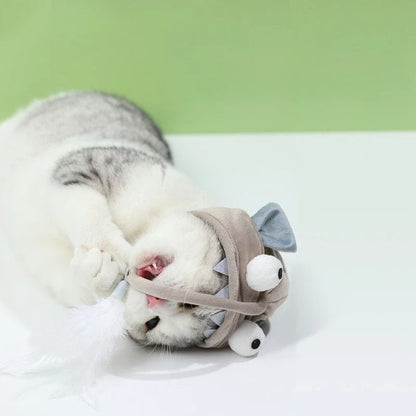 Interactive Cat Toys Cute Cat Hat with Toys
