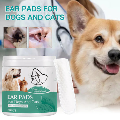 Pet Cleaning Finger Wipes Cats Dogs Remover Eye Tear Ear Mite Stains Disposable Cleaner Wipe Non-irritating Pets Beauty Products