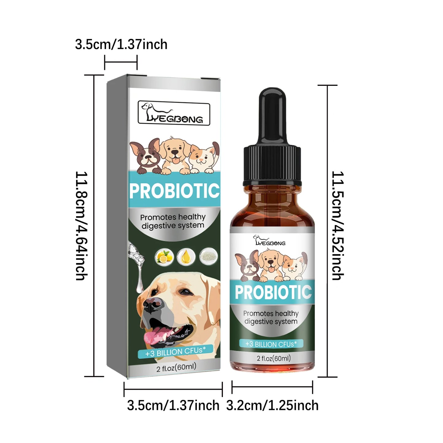 Probiotic Drops to Boost Pet Immunity, Relieve Discomfort in Cats and Dogs, Oral Care for Pets, Bad Breath Solution
