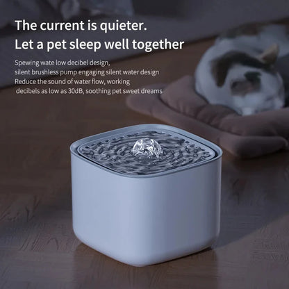Cat Water Fountain Auto Recirculate Filter Large Capacity Filtring Pet Cat Water Drinker USB Electric Mute Cats Water Dispenser