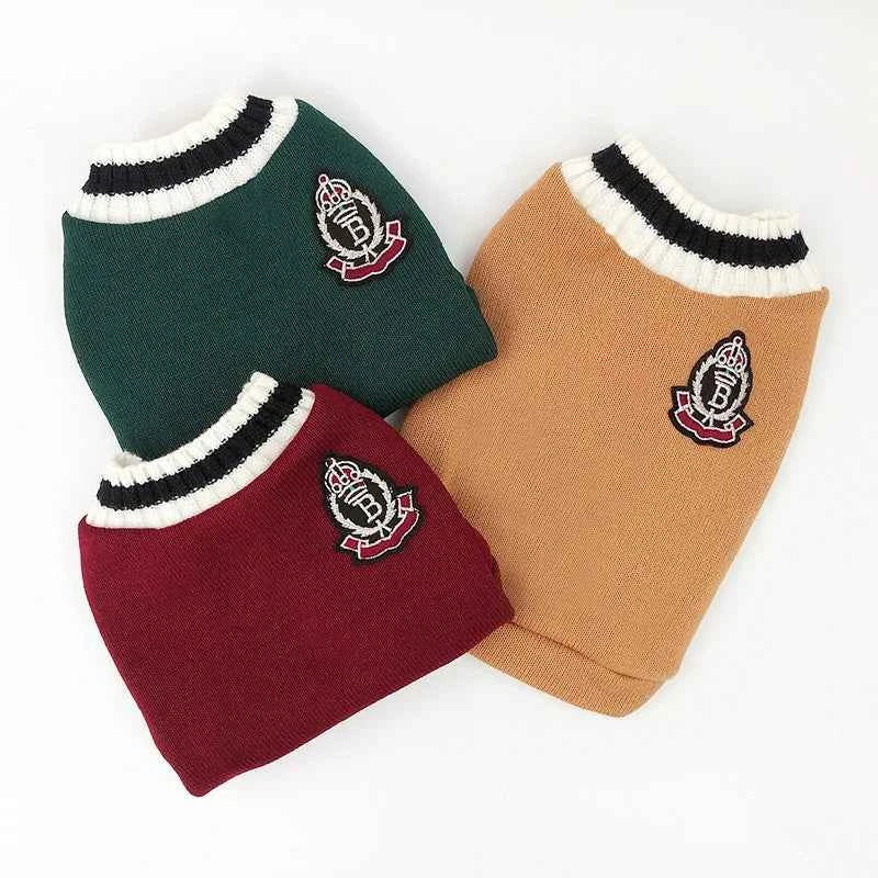 Cat Dog Sweater Pullover Winter Pet Clothes for Small Dogs Cat Vest Puppy Jacket Pet Cat Clothing Kitty Costume Ubranka Dla Psa