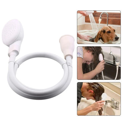 Pet Faucet Sprayer Portable Sink Spray Hose Handheld Shower Head Spray Hose Sink Hose Nozzle for Bathing Baby Pets Washing Hair