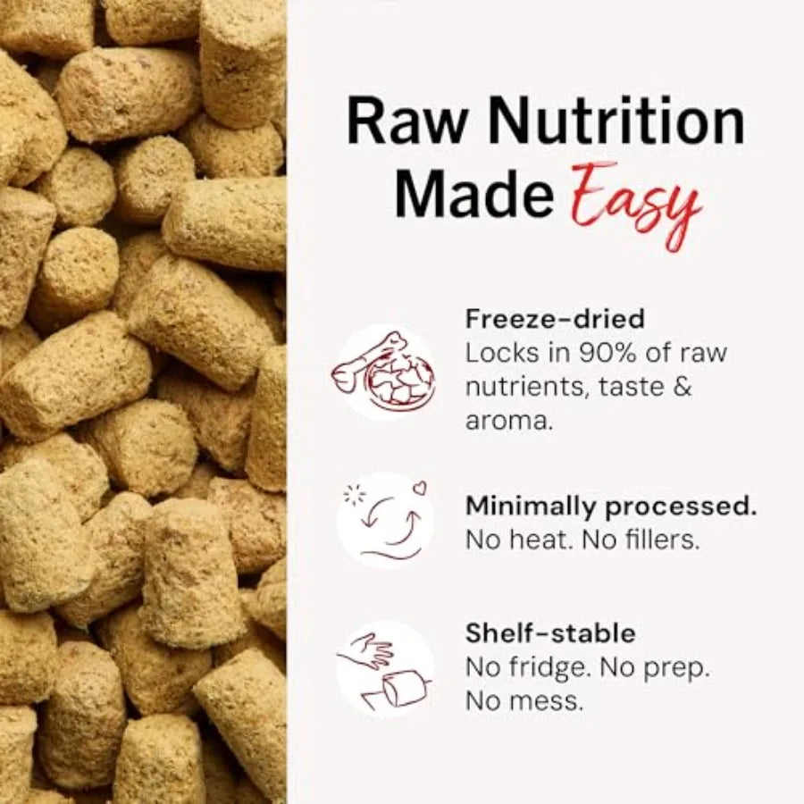 Freeze-Dried Raw Meal Mixers- Dog Food Topper and Mixer - Made with 95% Grass-Fed Organs and Bone - Perfect for Picky Eaters -