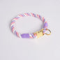 Rainbow Dog Collar Pet Puppy Walking Training Dog Collar with Metal Buckle for Large Medium Small Strap Belt Cotton Dogs Collar