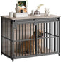 Dog Crate Furniture, 36.6" Heavy Duty Dog Kennel with Sliding Barn Door, Wooden Dog Cage Indoor, Decorative Side End Table for