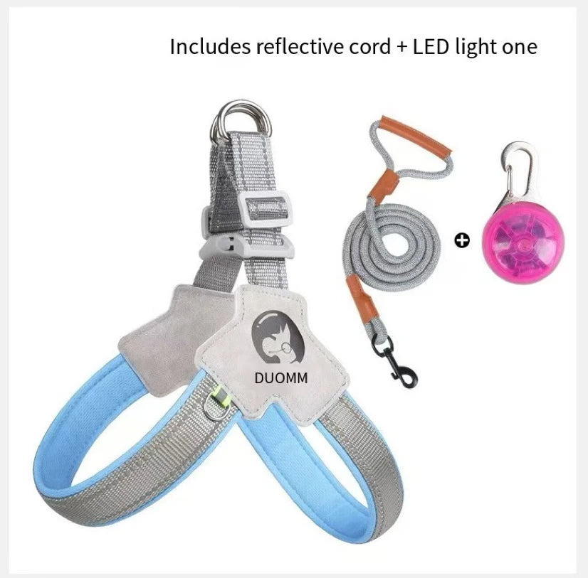 New Style Saddle Style Dog Chest Harness Breathable Reflective Pet Leash Comfortable Chest Strap for Dogs