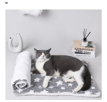 Flannel Pet Sleeping Mat Dog Bed Cat Litter Puppy Bed Dog Sofa Lovely Mattress Cushion for Small Large Dog Blanket For Winter