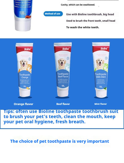 Pet Dog Toothpaste, Beef, Chicken Flavor, A Variety of Flavors, Pets Do Not Reject Oral Cleaning Care, Pet Toothpaste