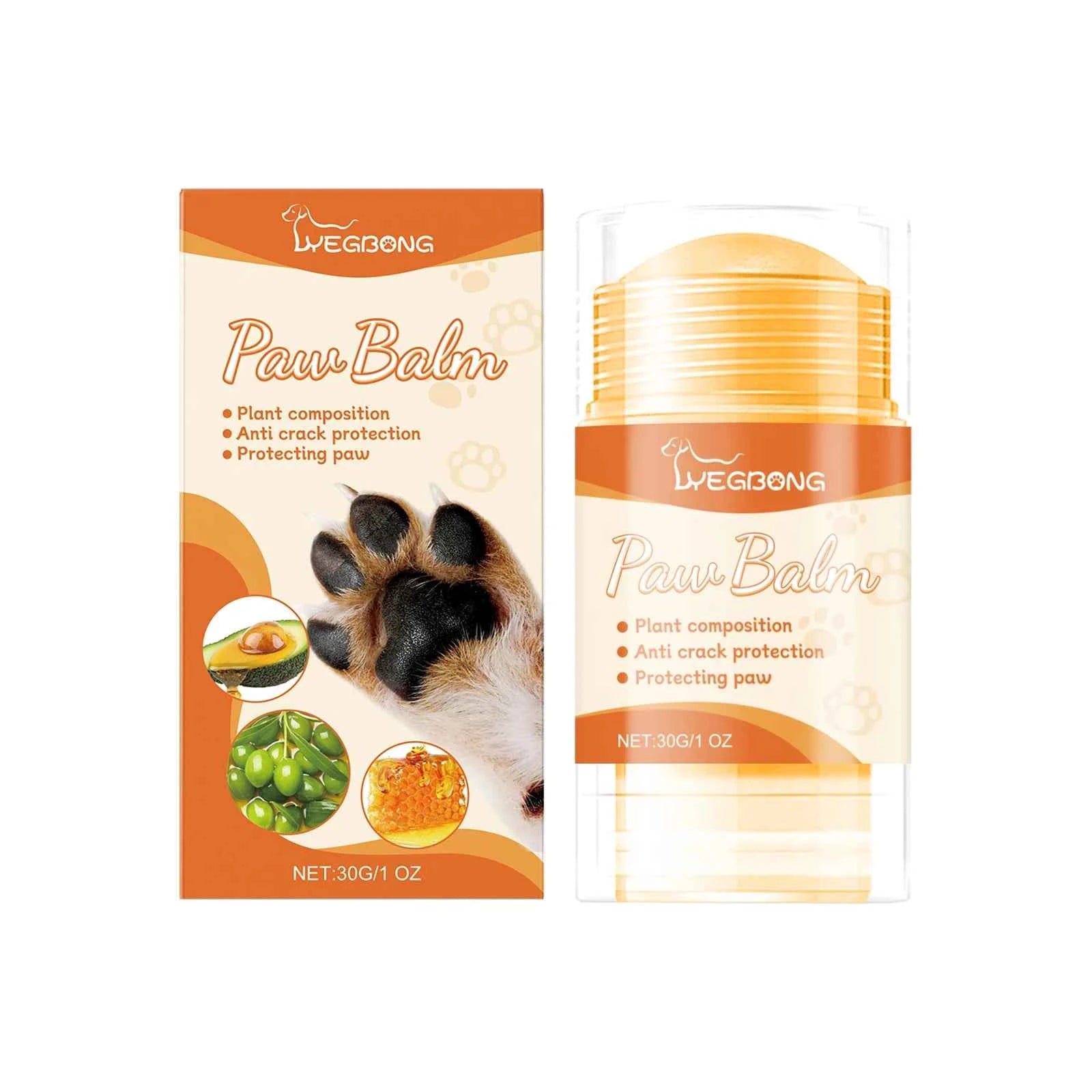 YEGBONG Pet Paw Care Cream Deep Nourishing Foot Pad Relieve Dry Skin Prevent Paw Pad Cracking Soothing Moisturizing Pet Paw Balm