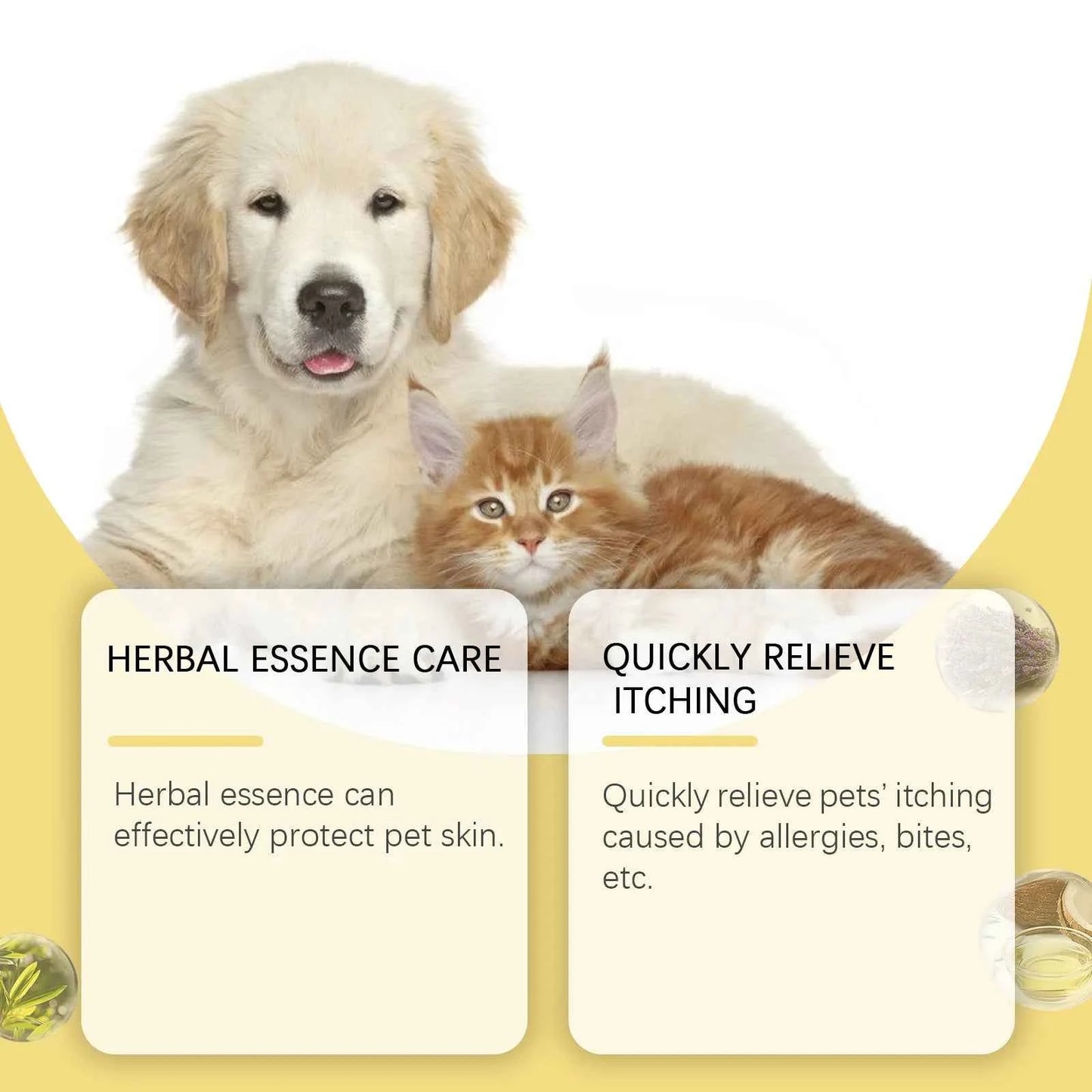 Yegbong Pet Skin Care Spray Gentle Formula Soothing Disconforts Lasting Moisturizing For Dogs Cats Pets Cleaning Products 50ml