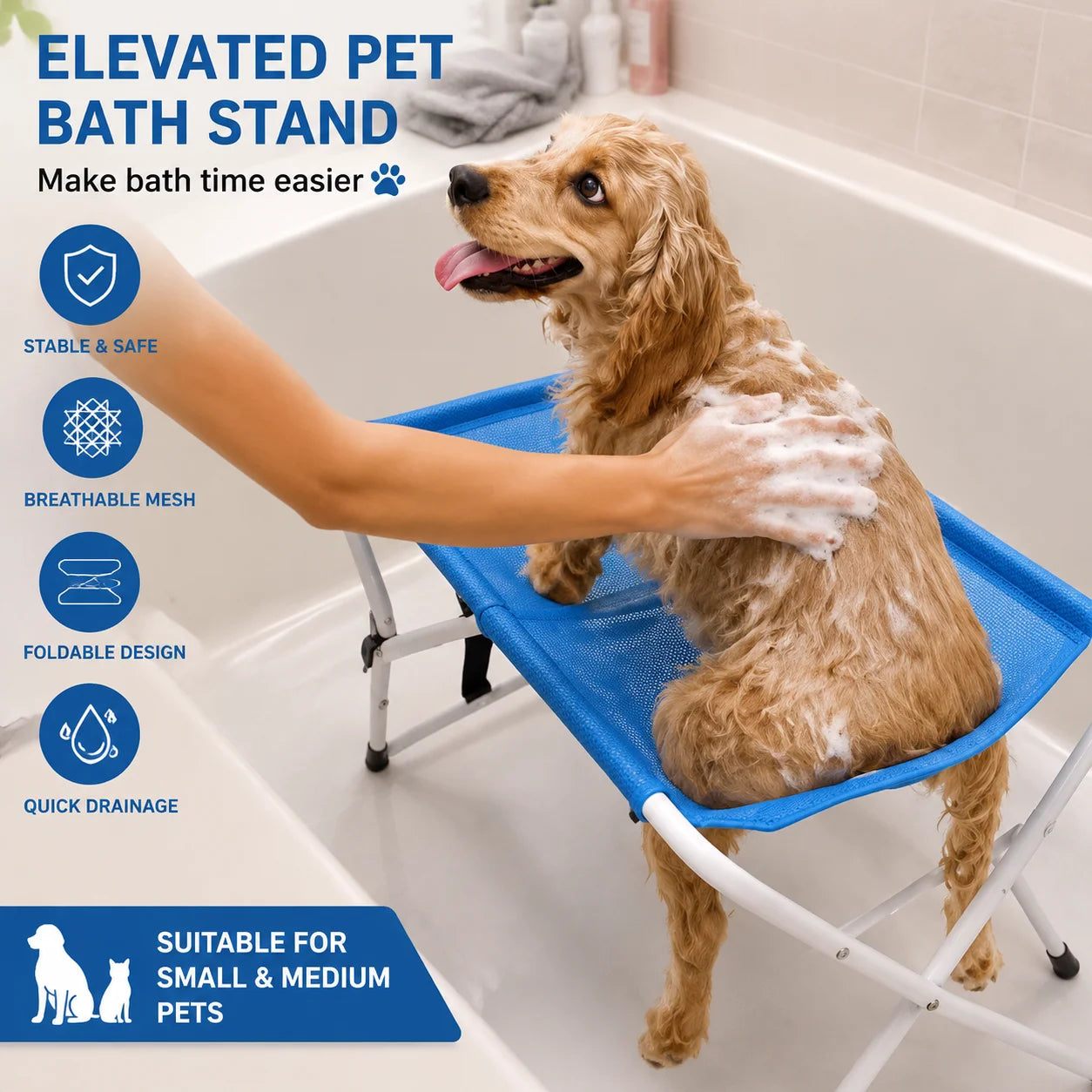 Pet Grooming Hammock Restraint Bag For Small Dogs Cats Nail Clipping Bathing Fixed Holder Anti‑Scratch Anti‑Bite Pet Bath Helper