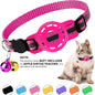 for Apple Air Tag Tracker Breakaway Cat Collar, with Airtag Case Reflective Kitten Collar with Bell for Cats,Small Dog Collar