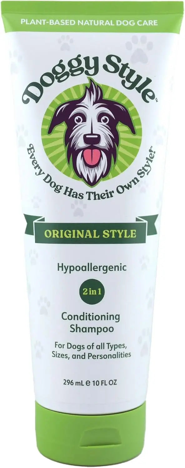 Dog Shampoo & Conditioner for Dry Skin & Itch Relief, Hypoallergenic, Plant-Based with Coconut & Olive Oils, Tear-Free, Anti-Dan