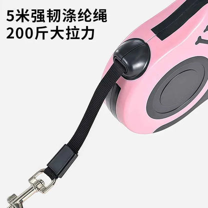 Pet Supplies Button Automatic Telescopic Leash, Super Strong Pulling Force Dog Walking Leash, Explosion-proof Dog Flushing Leash