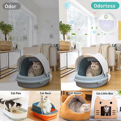 Smart Cat Odor Purifier 4000mAh Rechargeable For Cat Litter Box Deodorizer Pet Toilet Air Purifier Dog Cat Litter Deodorant