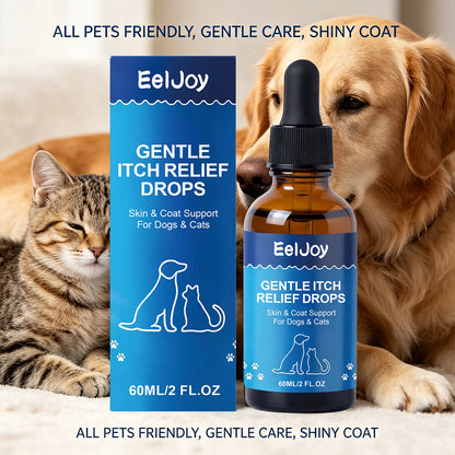 Pet Skin Care Drops Moisturizing Relieve Itching Improve Dryness & Roughness Natural Pet Skin Relief Drops Skin & Coat Support