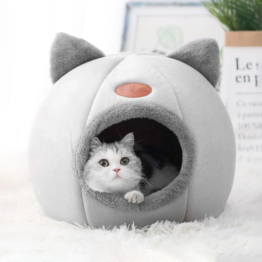 Deep Sleep Cosy Cave Pet Nest – Breathable Winter Cat Bed & Small Dog House Tent (M, L, XL) - Pet Suppie