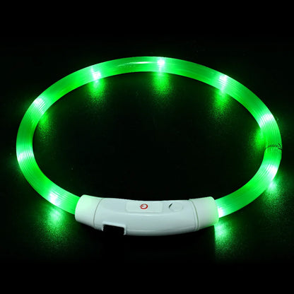 Led Usb Dog Collar Pet Dog Night Luminous Charge Collar Led Night Safety Flashing Glow Dog Loss Prevention Collar Pet Accessorie