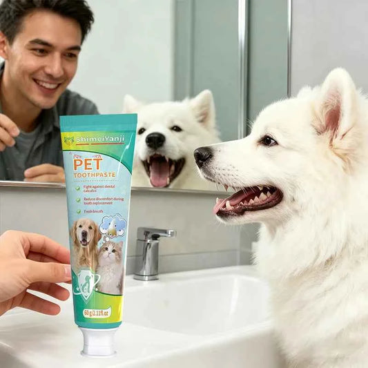 Pet Toothpaste Edible Formula Tartar Control Freshens Breath Gentle Oral Cleaning for Dogs Cats All Breeds Daily Use.
