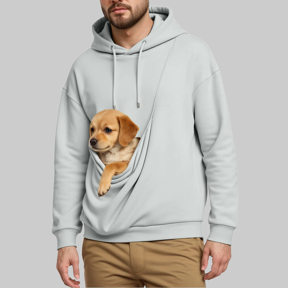 New Comfortable Sweater For Men Unisex Cat And Dog Bag Hooded Sweatshirt Pocket Pet Bag Holder Sweatshirt мужская одежда