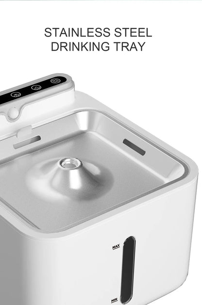 Pet Water Fountain Filter, Wireless Sensor Drinker, Pet Feeder for Cat and Dog, Water Dispenser, Auto Drinking Fountain
