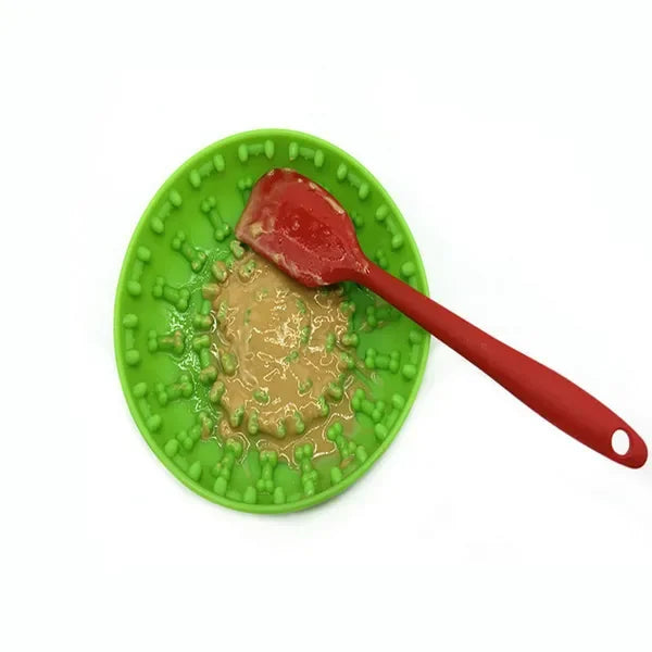 Pet Dog Slow Feeder Bowl with Suction Cup, Interactive Chew Toy for Anxiety Relief