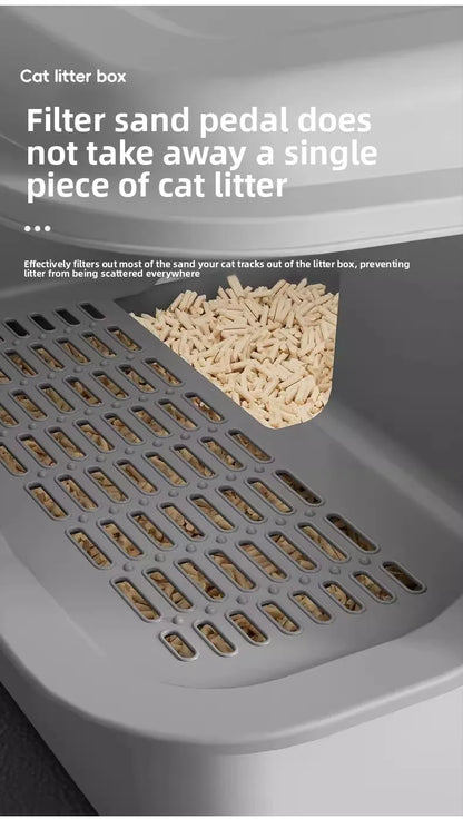 Cat Litter Box Self Cleaning Extra Large Closed Odor Control Anti Splash Corridor Style Covered Cat Toilet  Arenero Autolimpieza