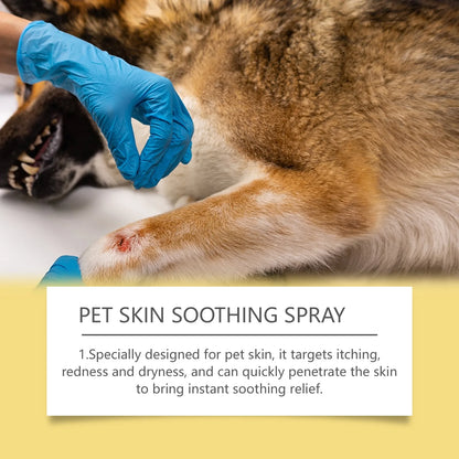 Yegbong Pet Skin Care Spray Gentle Formula Soothing Disconforts Lasting Moisturizing For Dogs Cats Pets Cleaning Products 50ml