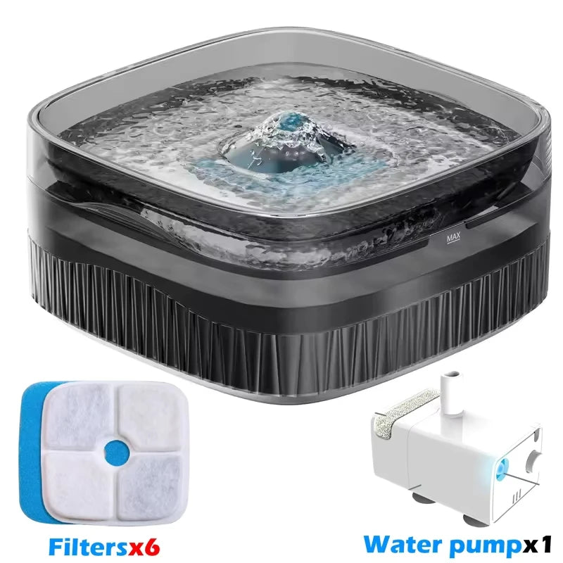 Dog Water Fountain for Cat Dogs, 5.5L Large Automatic Pet Water Dispenser, Cat Water Fountain Dog Water Bowl Dispenser Multi-Pet