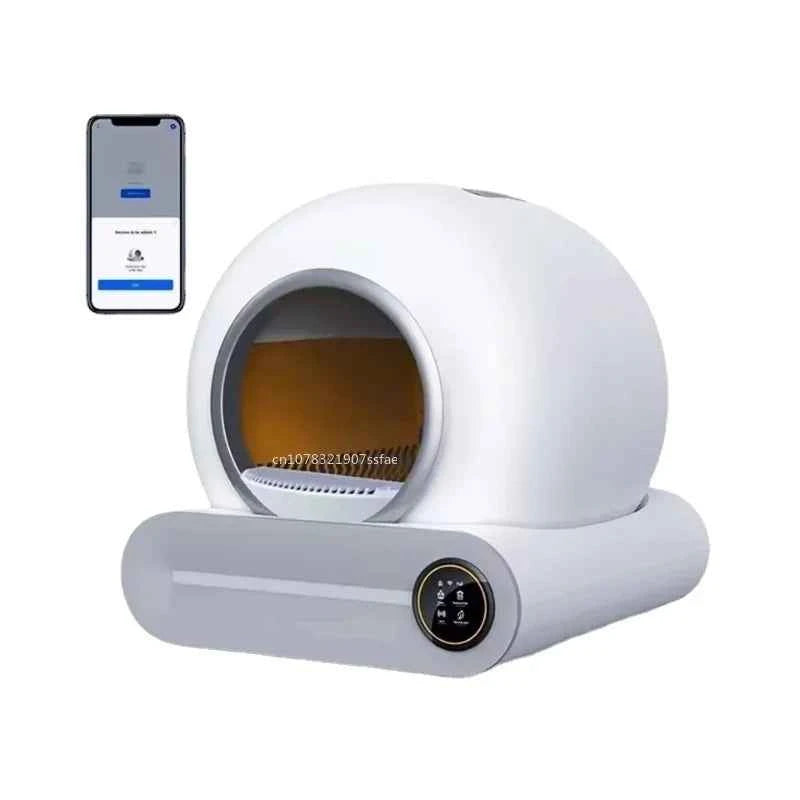 Self-Cleaning Cat Litter Box Automatic 65 Large Fully Enclosed Cat Toilet with App English Version Control Rascador Para Gato