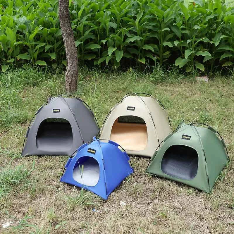 Tent Shape Cat Beds Removable Convenient Storage Pet Bed Portable Outdoor Travel Sunshade Cat and Dog Tent Pet Essentials