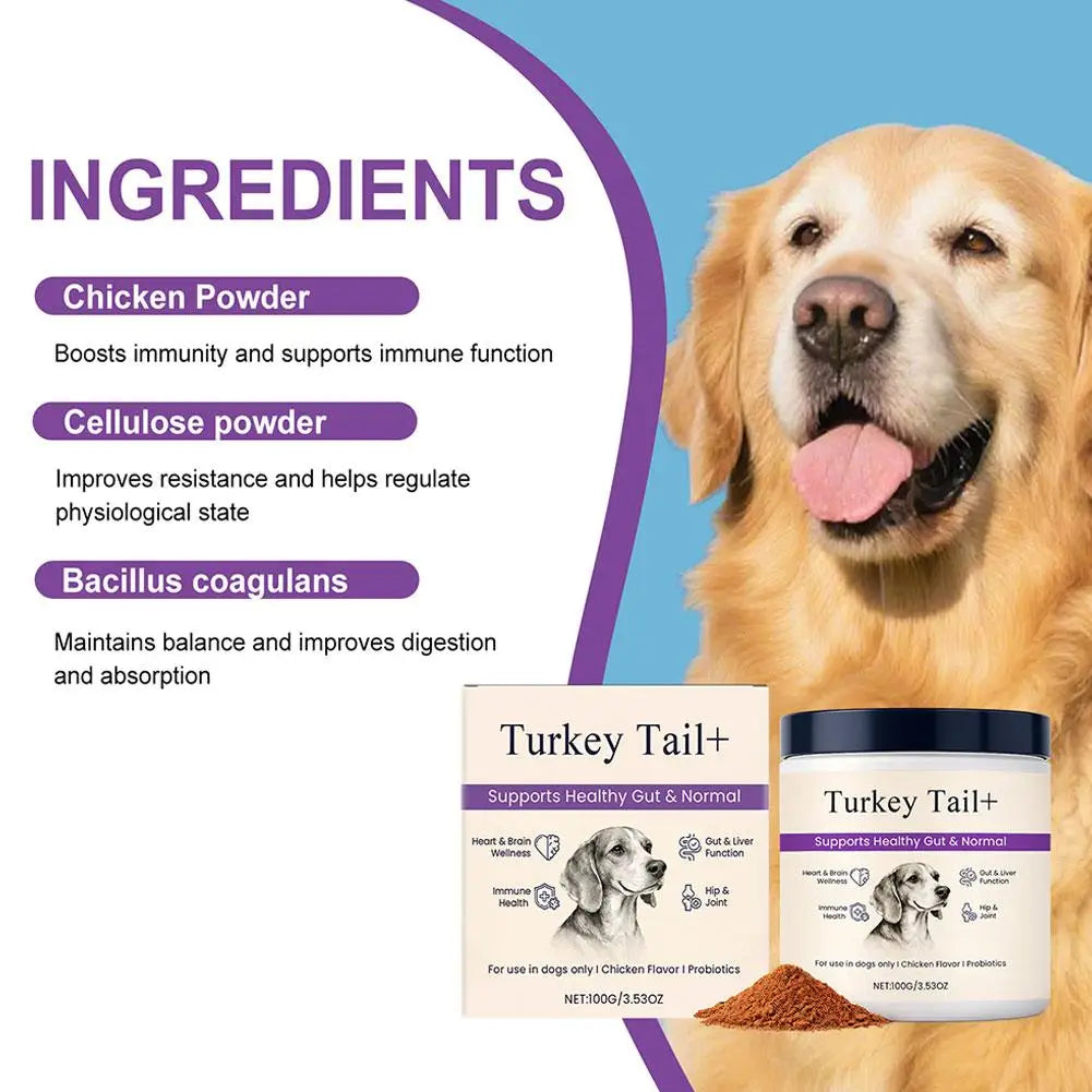 Bacon Flavor Dog Probiotic Powder Gut Flora Balance Digestive Aid Intestinal Health Care For Puppy Adult Dogs