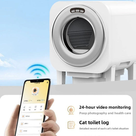 Pet Intelligent Cat Toilet, Electric Cat Litter Box, Large Automatic Poop Scoop, Cat Iitter Machine To Prevent Splashing Outside