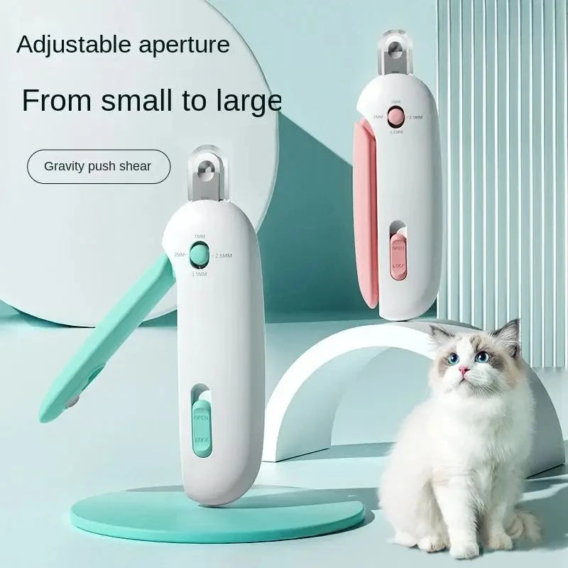 Pet Cat Dog Nail Clipper Cutter Adjustable Hole with Nail File To Avoid Excessive Cutting Professional Grooming Tool