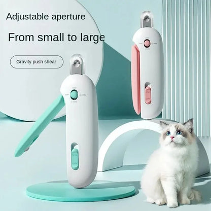 Pet Cat Dog Nail Clipper Cutter Adjustable Hole with Nail File To Avoid Excessive Cutting Professional Grooming Tool