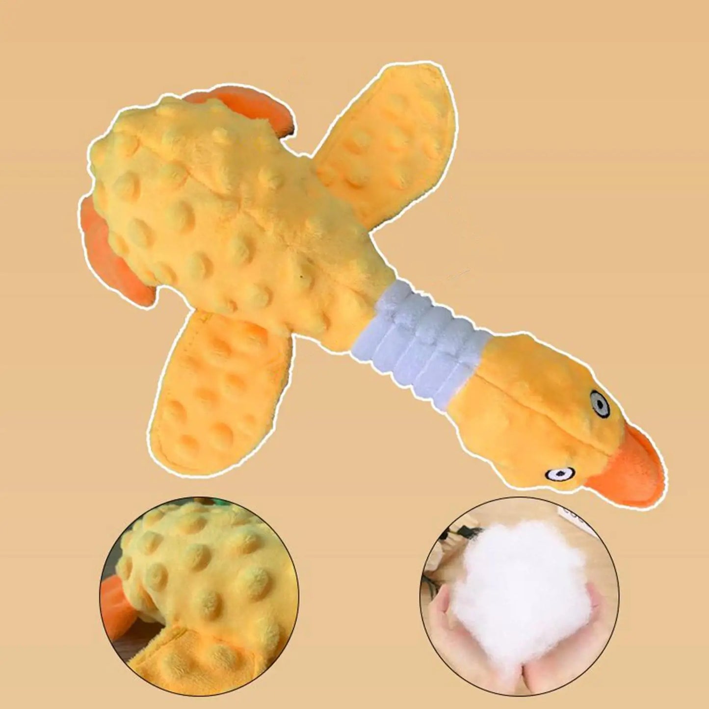 Dog Toys For Aggressive Chewers Duck Shape Aggressive Puppy Chew Toy Bite-Resistant Squeaky Animals Entertainment Companion For